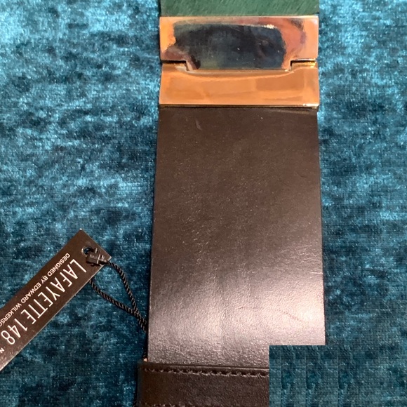 Lafayette 148 hinged calf hair belt main image 2